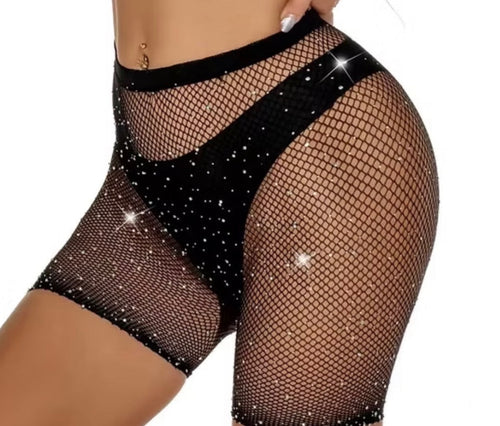 Fanta$y Glow Fishnet Shorts